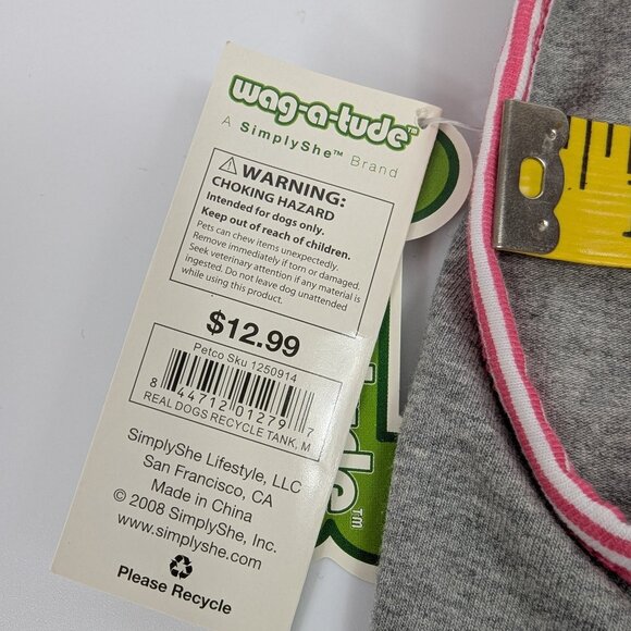 Wag-A-Tude Real Dogs Recycle Dog Tank Top Shirt - Picture 6 of 6